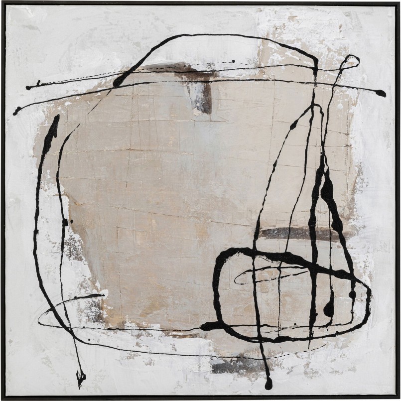 Peinture Dust grise 100x100cm Kare Design