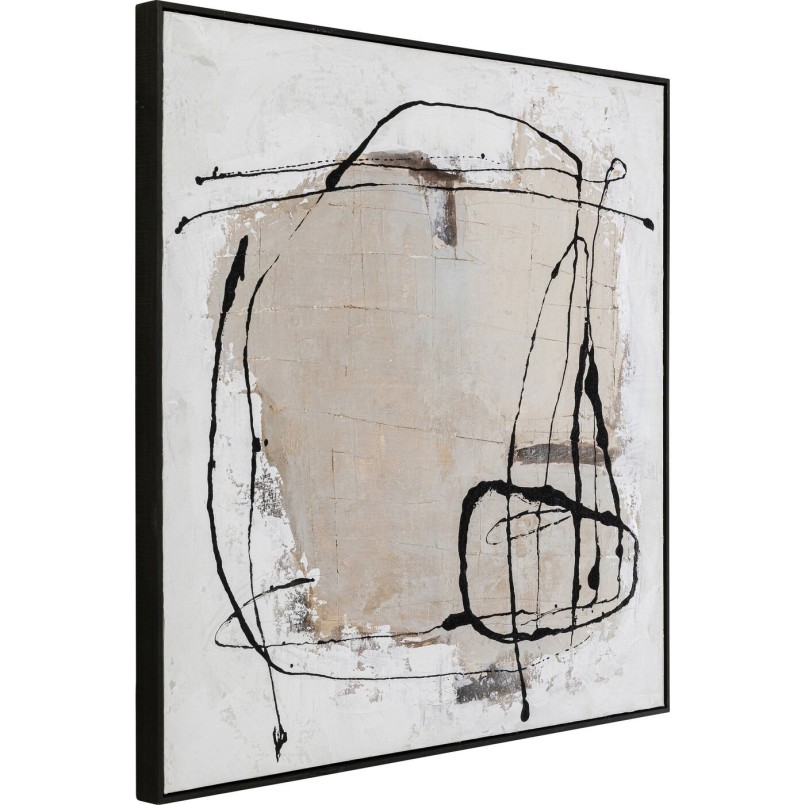Peinture Dust grise 100x100cm Kare Design