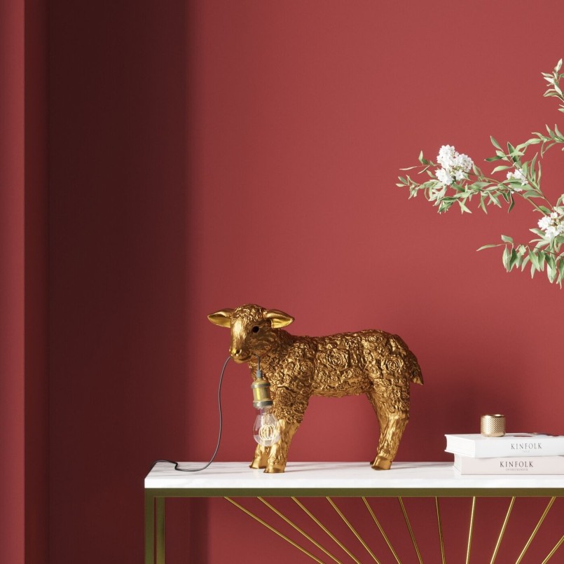 Lampe à poser Animal Flower Sheep doré 36cm