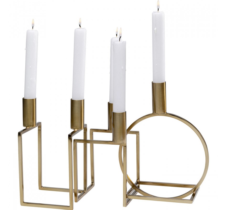 Bougeoir Hot Wire doré Kare Design