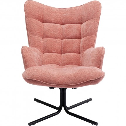 Fauteuil pivotant Oscar rose Kare Design
