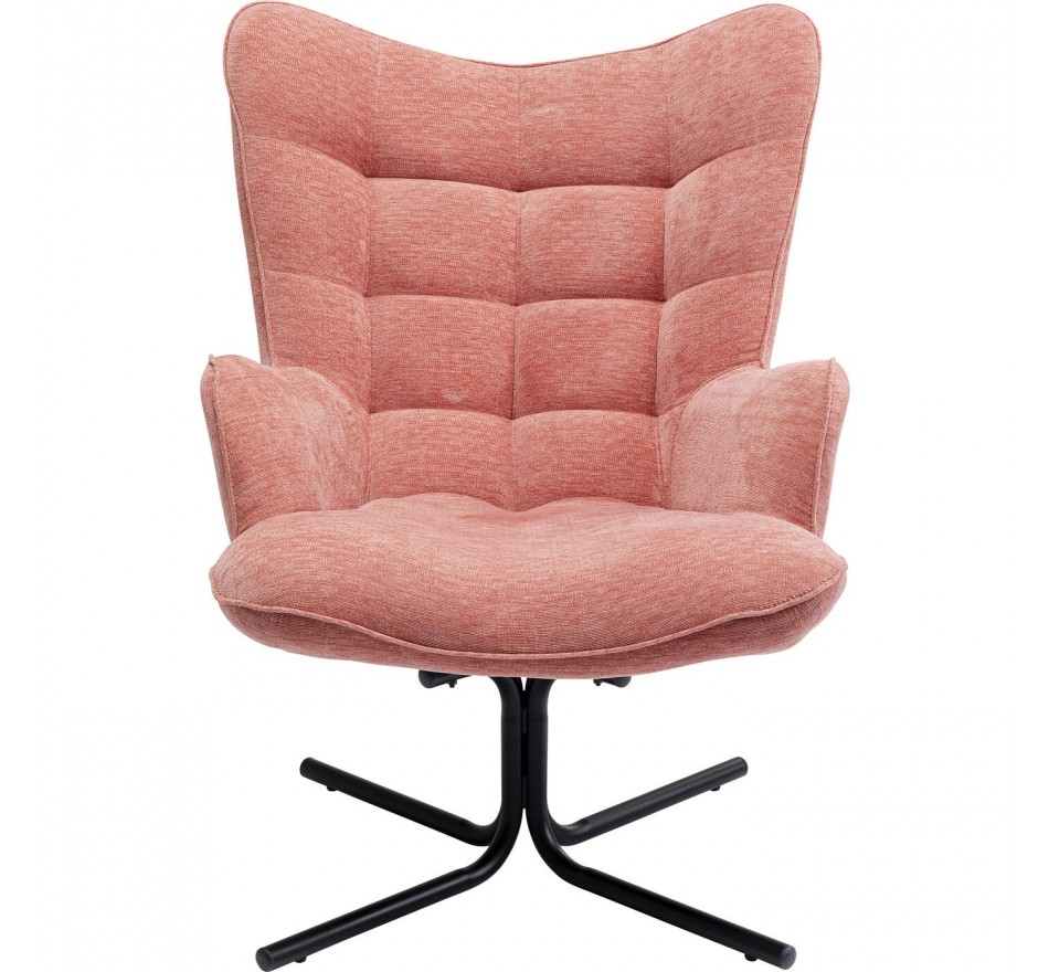Fauteuil pivotant Oscar rose Kare Design