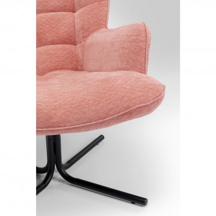 Fauteuil pivotant Oscar rose Kare Design
