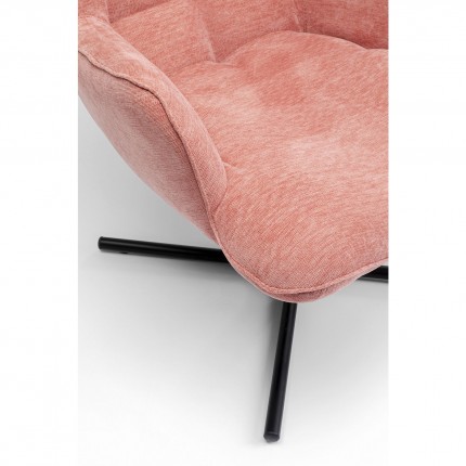 Fauteuil pivotant Oscar rose Kare Design