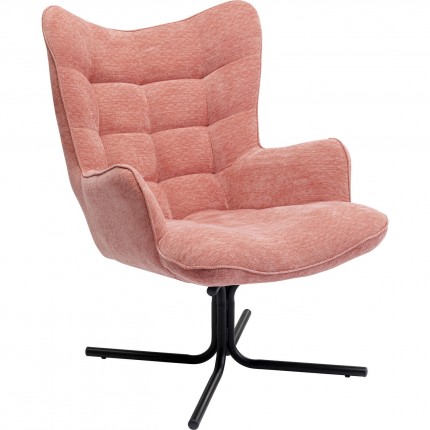 Fauteuil pivotant Oscar rose Kare Design