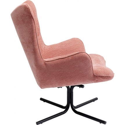Fauteuil pivotant Oscar rose Kare Design