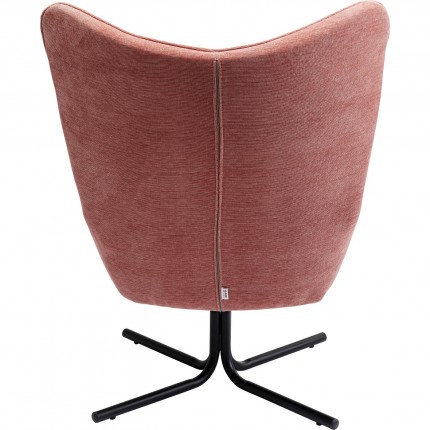 Fauteuil pivotant Oscar rose Kare Design