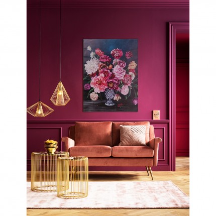 Tableau bouquet fleurs vase 90x120cm Kare Design