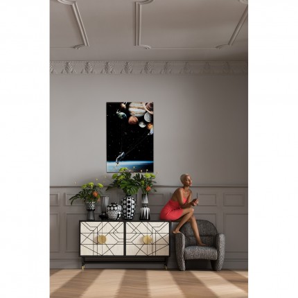 Tableau en verre Astronaute volant 100x150cm Kare Design