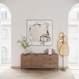 Peinture Dust grise 100x100cm Kare Design