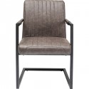 Chaise avec accoudoirs Cantilever Thamos marron Kare Design
