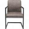 Chaise avec accoudoirs Cantilever Thamos marron Kare Design