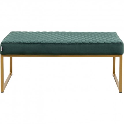 Banc Smart 90x40cm laiton et vert Kare Design