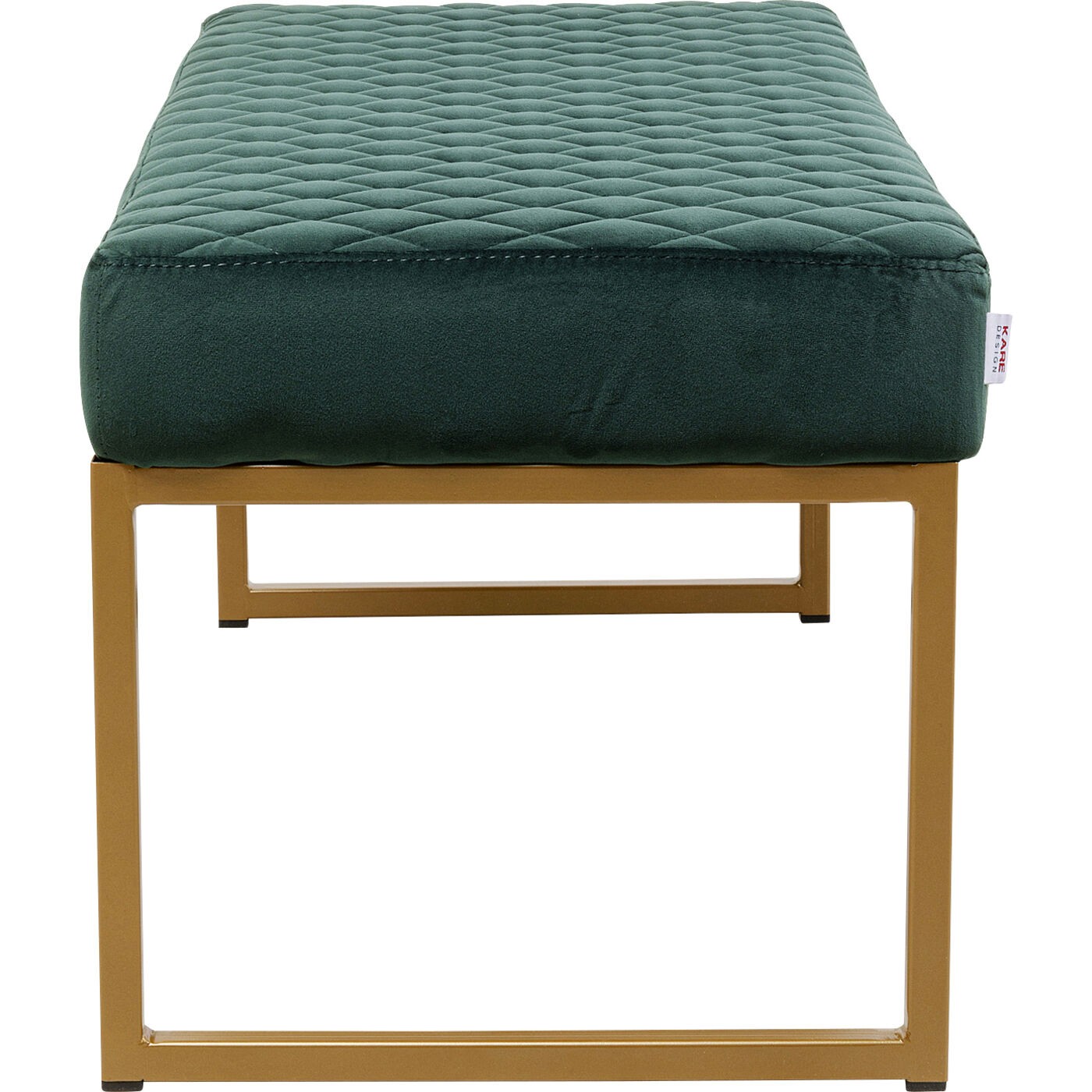 Banc Smart 90x40cm laiton et vert Kare Design