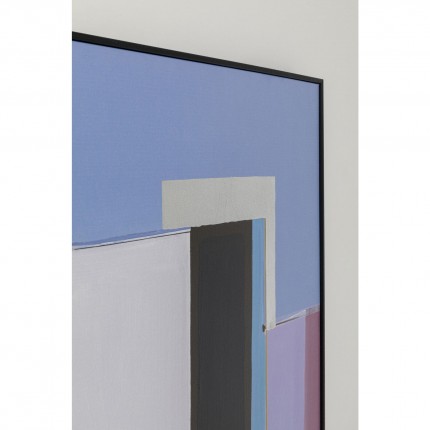 Peinture Abstract Shapes violette 113x113cm Kare Design