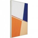 Peinture Abstract Shapes orange et bleue 73x103cm Kare Design