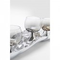 Photophore Jade triple argenté Kare Design