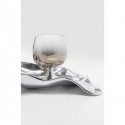 Photophore Jade triple argenté Kare Design