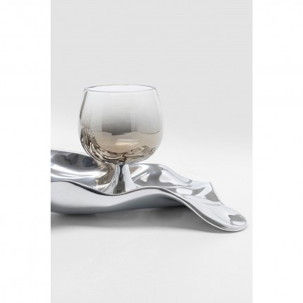 Photophore Jade triple argenté Kare Design