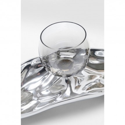 Photophore Jade triple argenté Kare Design