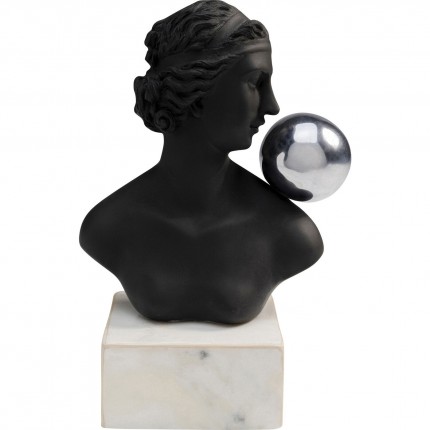 Déco buste femme profil noir et blanc Kare Design