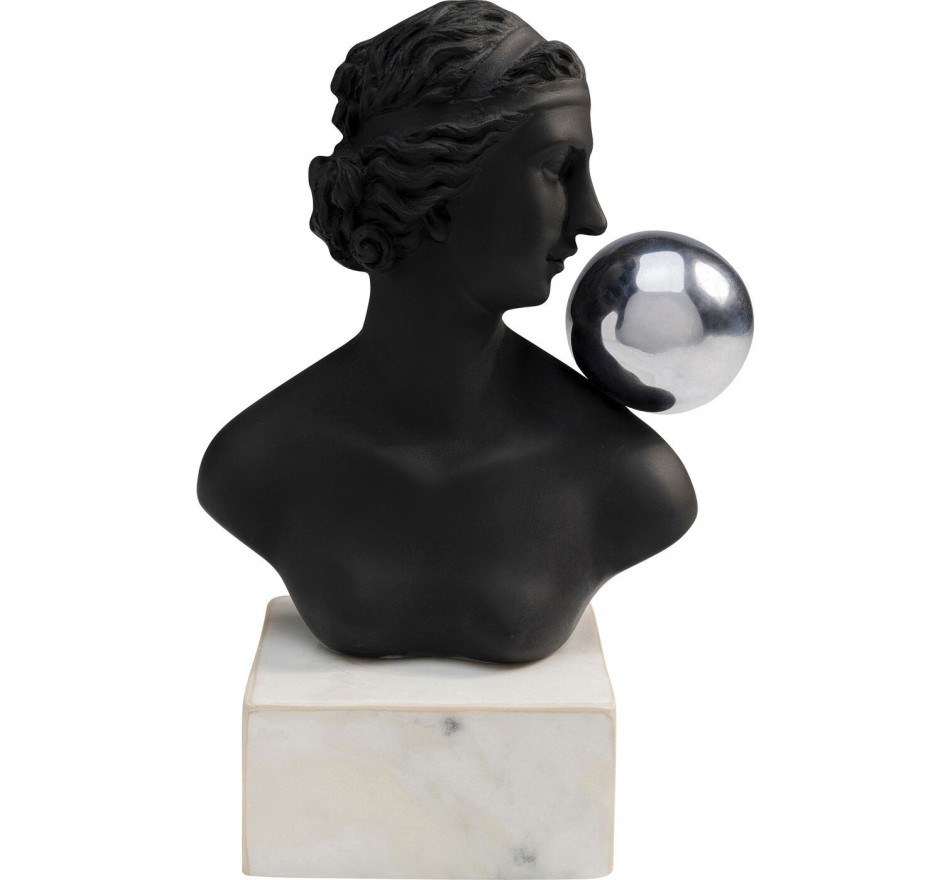 Déco buste femme profil noir et blanc Kare Design