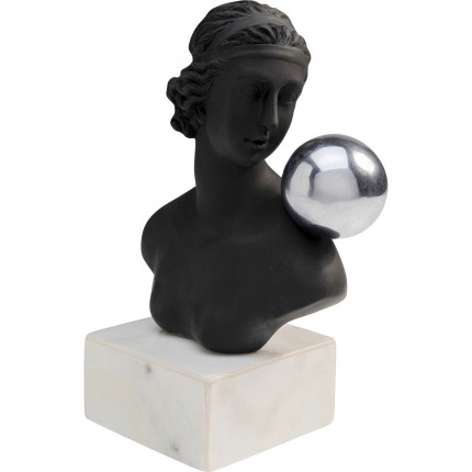 Déco buste femme profil noir et blanc Kare Design