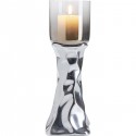 Bougeoir Jade argenté 38cm Kare Design