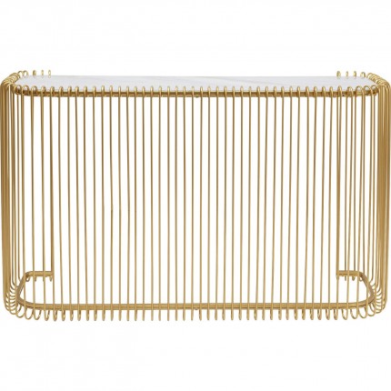 Console Wire dorée 142x43cm Kare Design