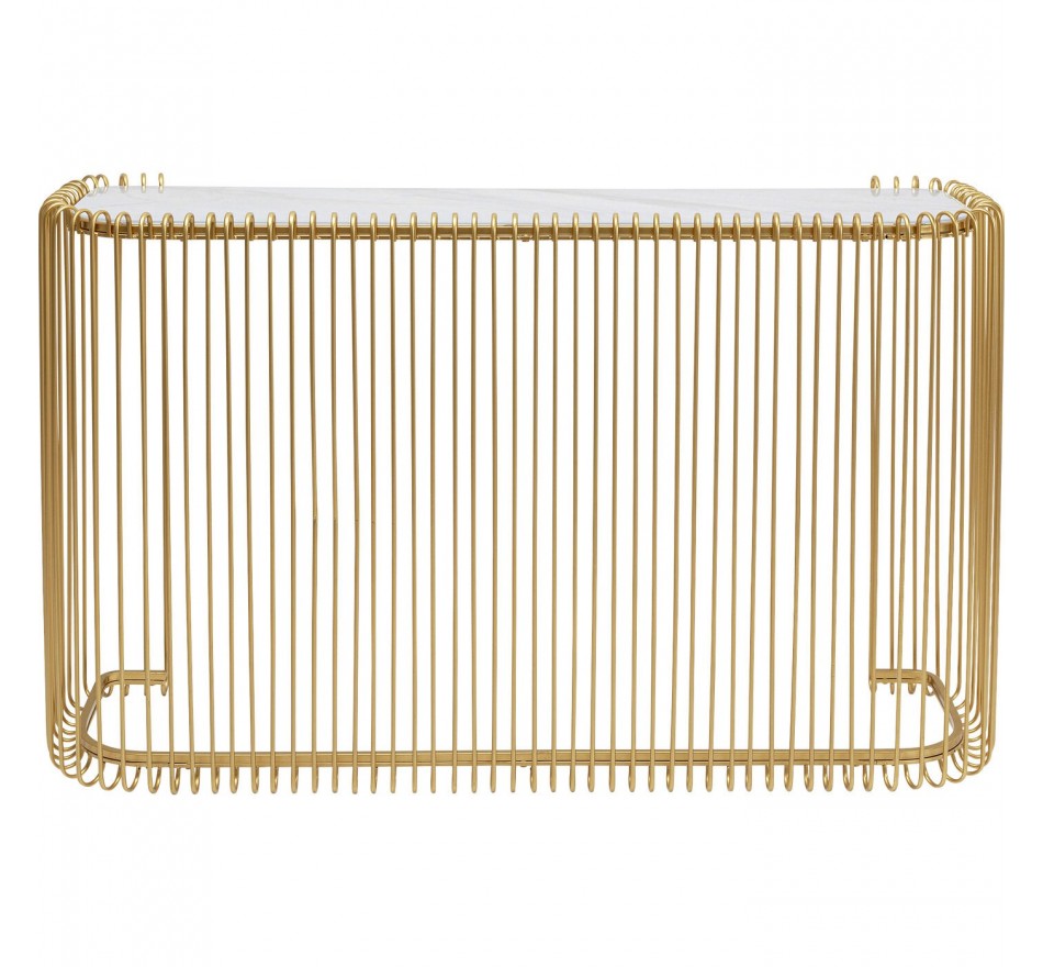Console Wire dorée 142x43cm Kare Design