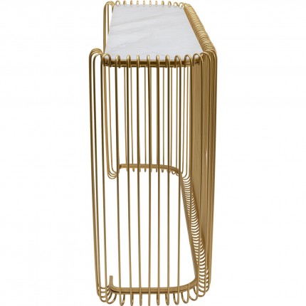 Console Wire gold 142x43cm Kare Design