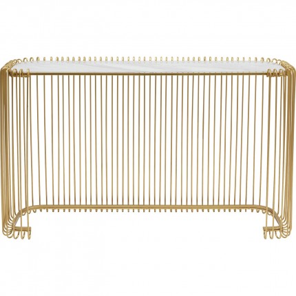 Console Wire gold 142x43cm Kare Design