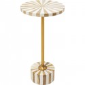 Table d\'appoint Domero Cirque 25cm blanche et dorée Kare Design
