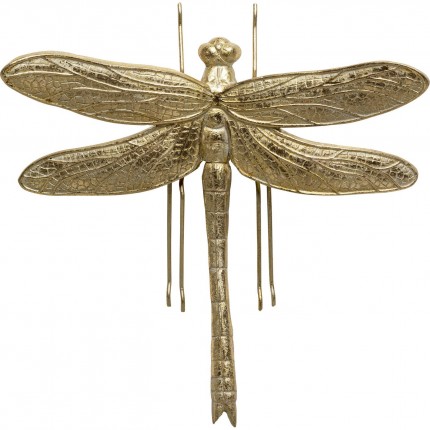 Déco murale libellule dorée 27cm Kare Design
