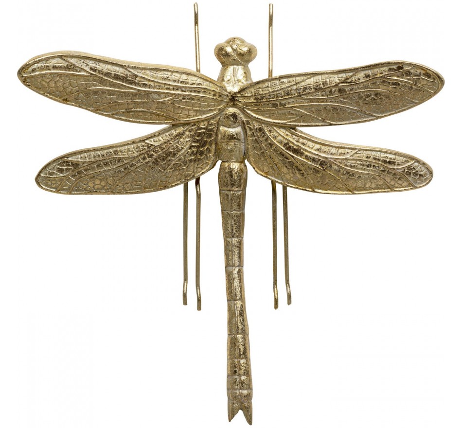 Déco murale libellule dorée 27cm Kare Design