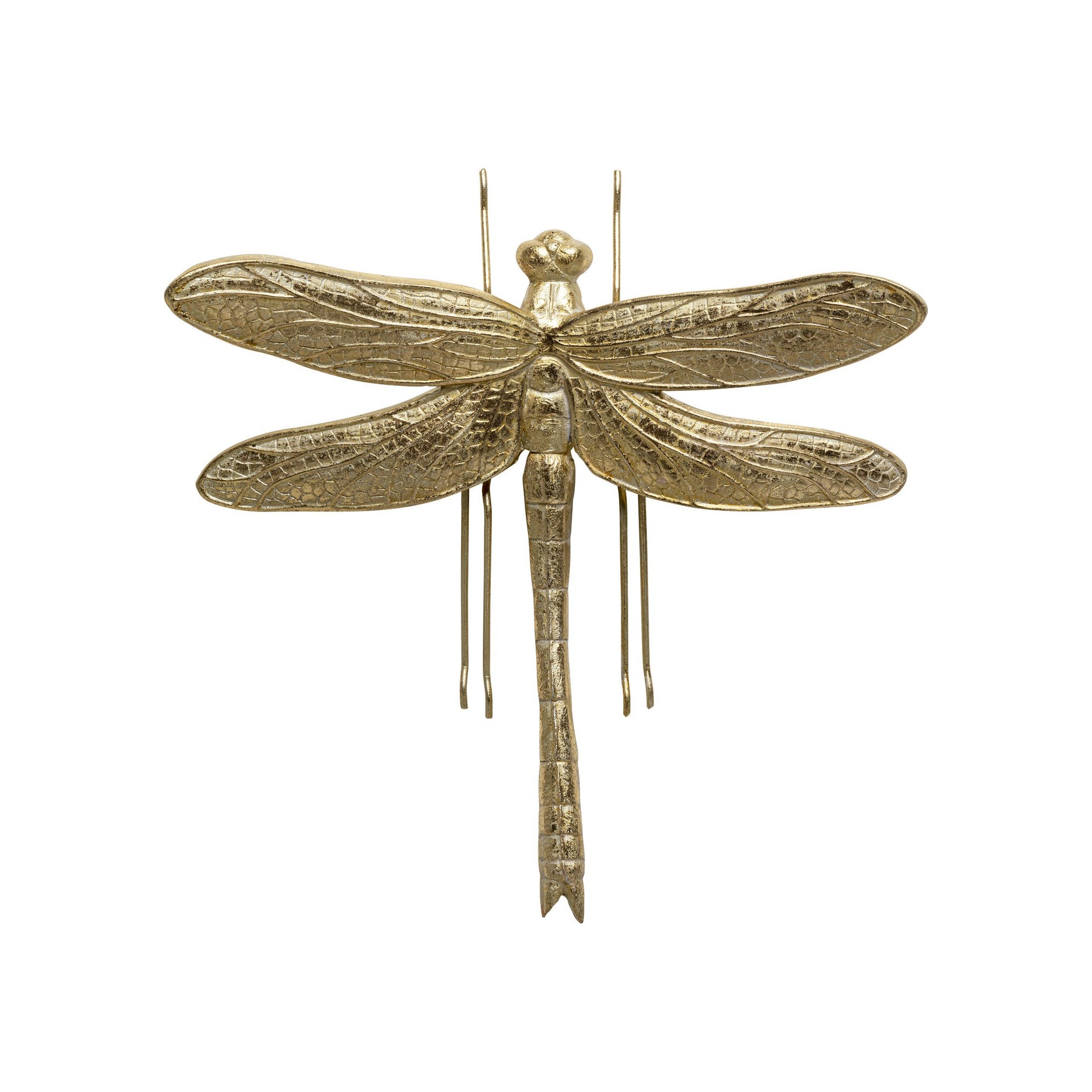 Déco murale libellule dorée 27cm Kare Design