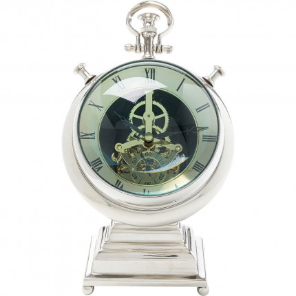 Horloge de table Carl argentée Kare Design