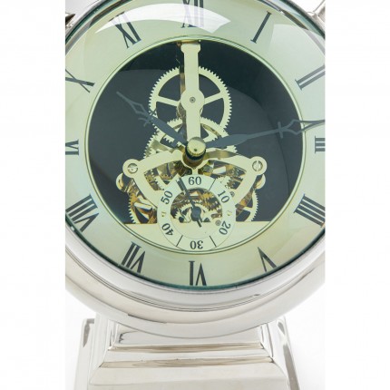 Horloge de table Carl argentée Kare Design