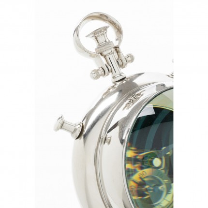 Horloge de table Carl argentée Kare Design