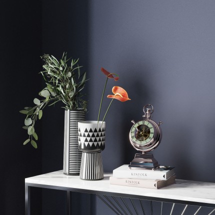 Horloge de table Carl argentée Kare Design