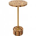 Table d\'appoint Domero Geo 25cm marron et dorée Kare Design