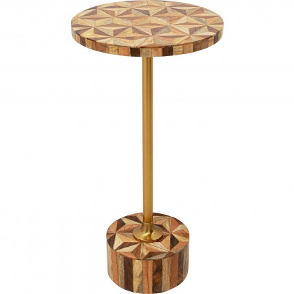 Table d'appoint Domero Geo marron et dorée 25cm Kare Design