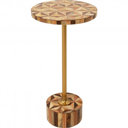 Table d'appoint Domero Geo 25cm marron et dorée Kare Design