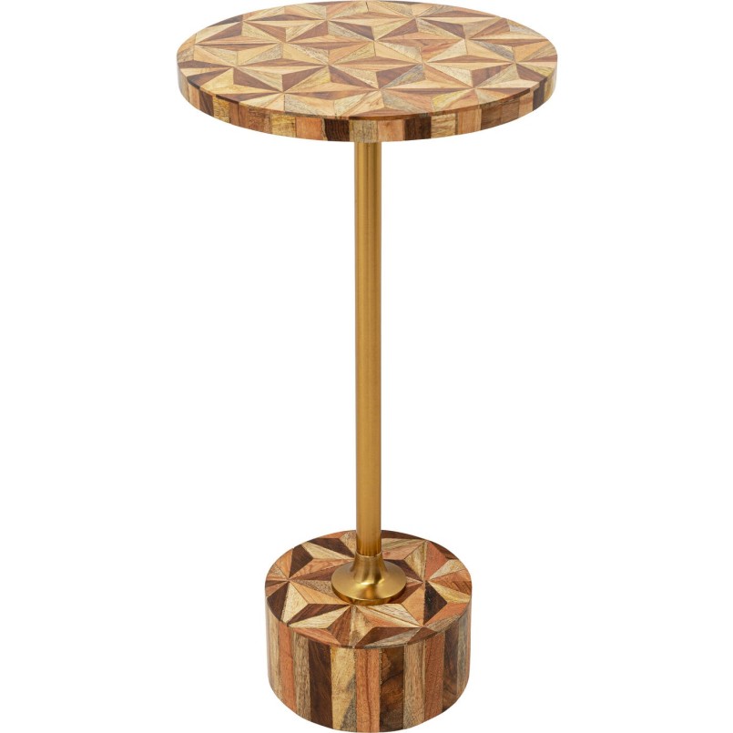 Table d'appoint Domero Geo marron et dorée 25cm Kare Design