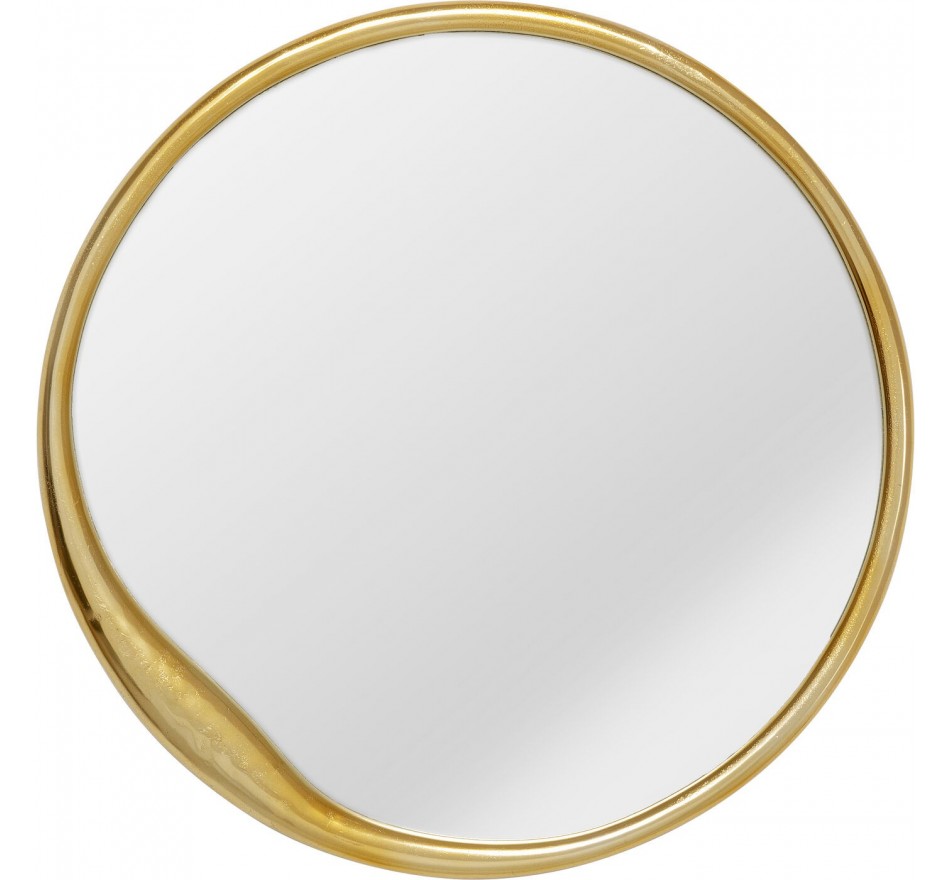 Miroir Tina 61cm rond doré Kare Design
