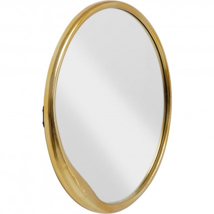 Miroir Tina 61cm rond doré Kare Design
