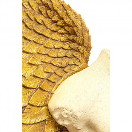 Déco murale buste femme ailes dorées 208x136cm Kare Design