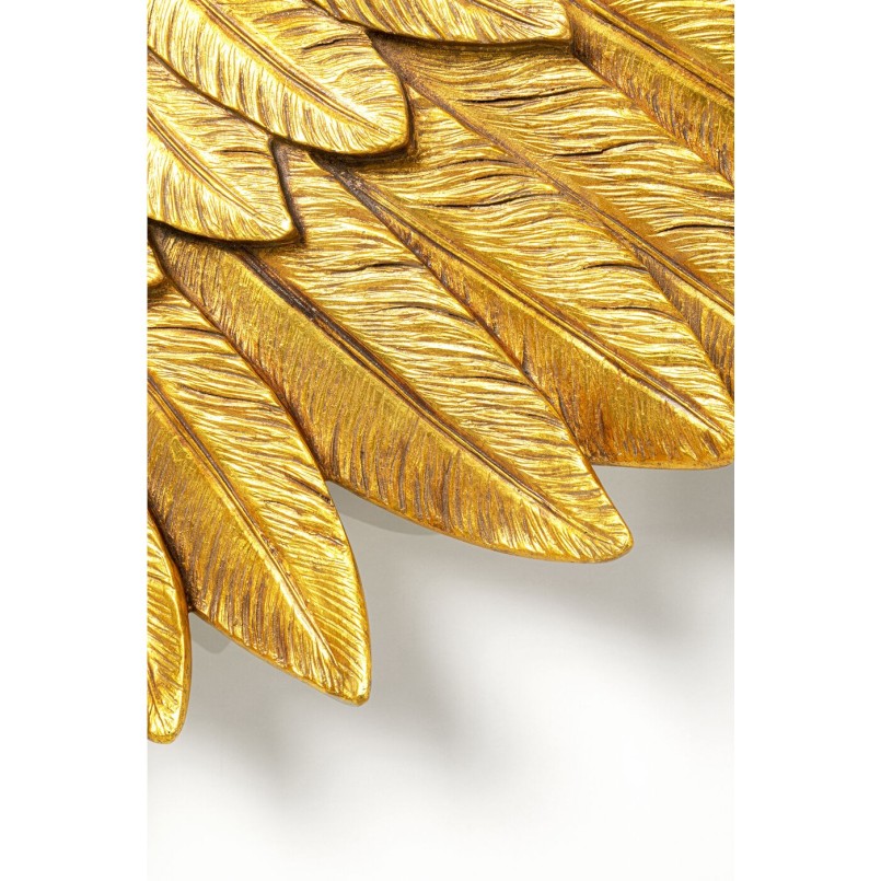 Déco murale buste femme ailes dorées 208x136cm Kare Design