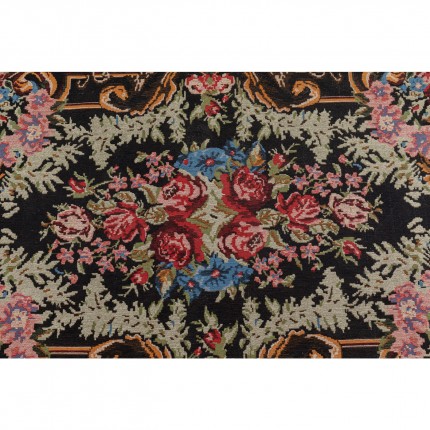 Tapis noir fleurs 240x170cm Kare Design