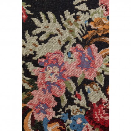 Tapis noir fleurs 240x170cm Kare Design